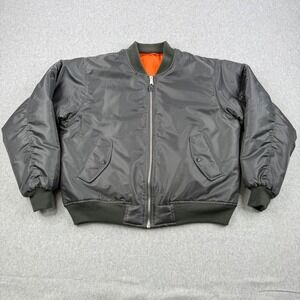 Rothco Jacket Mens 2XL Gray Bomber MA-1 Flight Military Flyers Reversible USAF